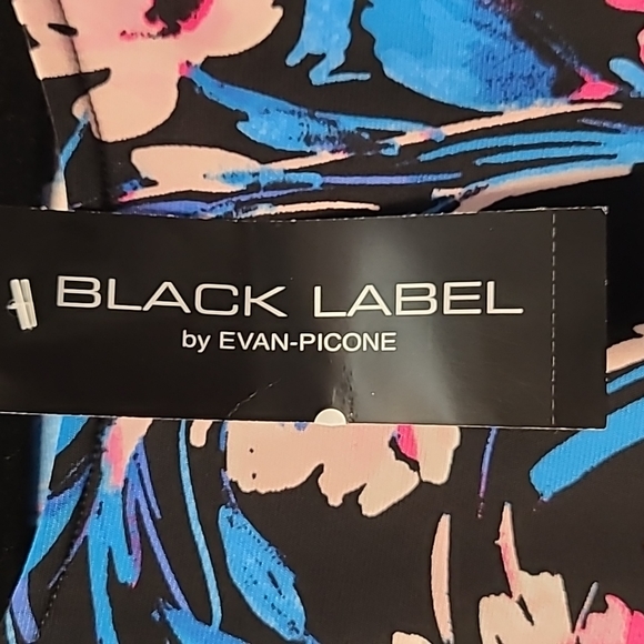 BLACK LABEL BY EVAN PICONE WOMANS BEAUTIFUL FLORAL TOP SIZE LARGE - Picture 7 of 14